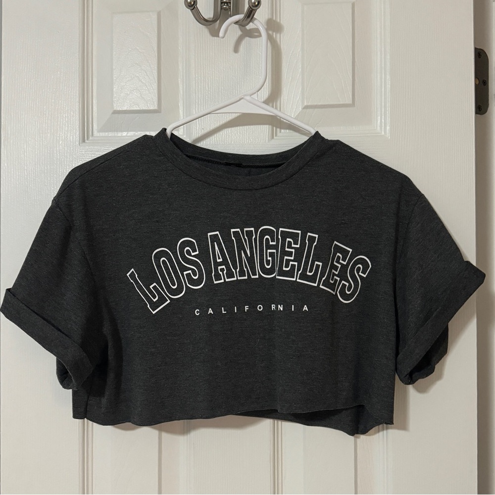 Los Angeles Black Crop Top